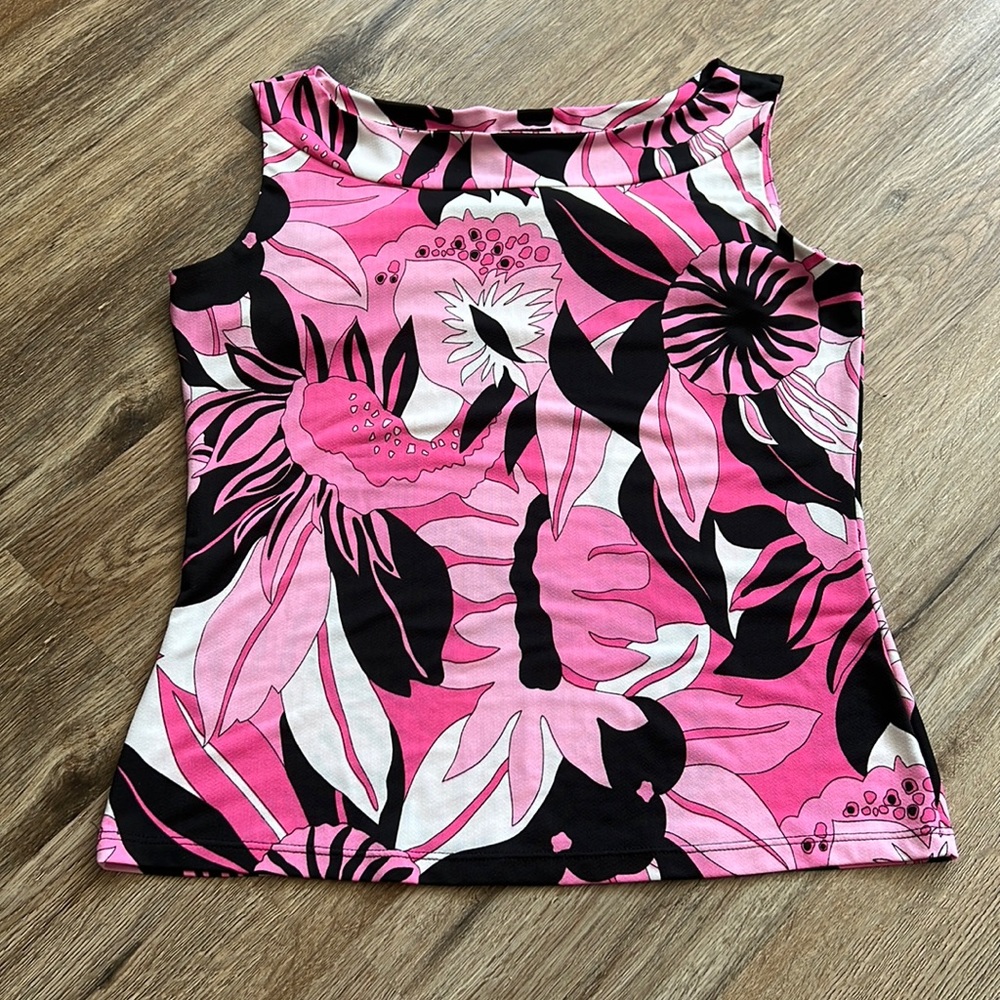 j.t.b. Women’s Floral Tank Top, Size Small